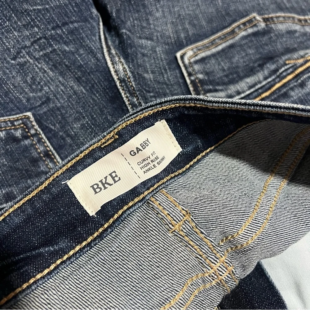 BKE Gabby Curvy Fit High Rise Ankle Skinny Jeans Size 34 x 27 - Picture 5 of 5